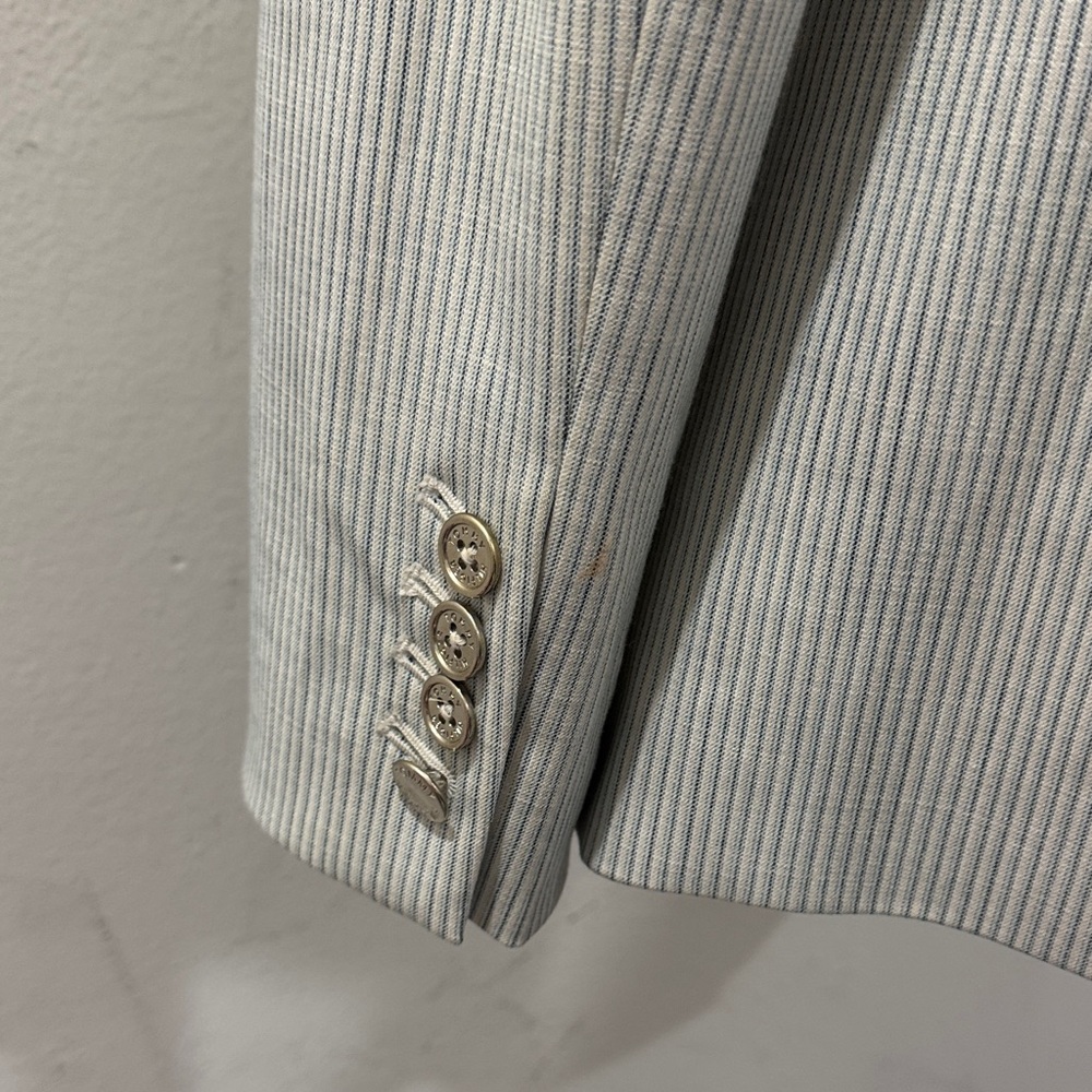 Tommy Hilfiger Light Blue/Green  Pinstripe Blazer - Picture 5 of 13